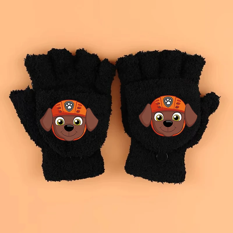Paw Patrols Luvas de pelúcia inverno ao ar livre à prova de vento e quente luva de malha dos desenhos animados anime luvas infantis kawaii presentes de natal