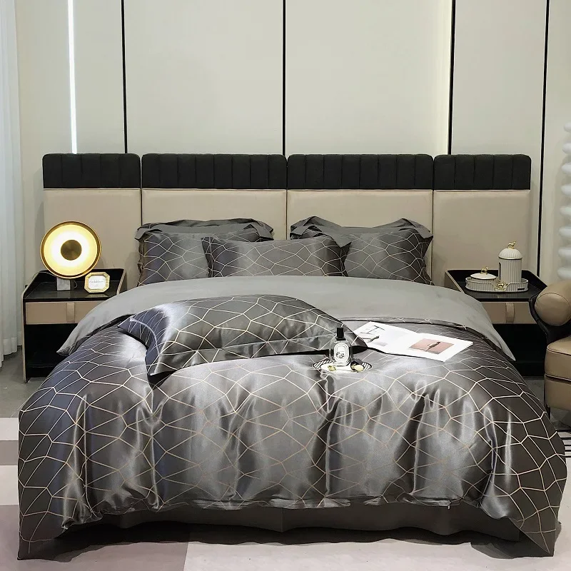 Home textile new light luxury thickened polished jacquard four-piece set