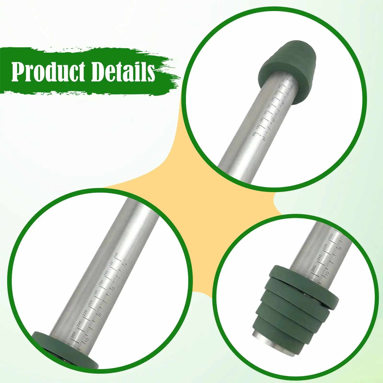 Stainless Steel Rolling Pin Baking Rolling Pin Multifunction Comfortable