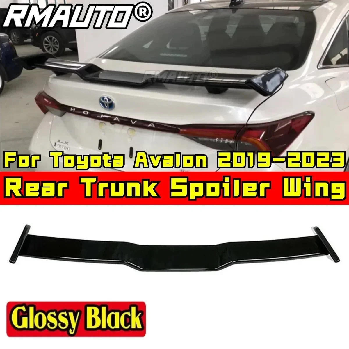 Car Rear Trunk Spoiler Body Kit ABS Plastic Car Rear Spoiler Wing For Toyota Avalon 2019-2023 Rear Trunk Wing Car Accessories