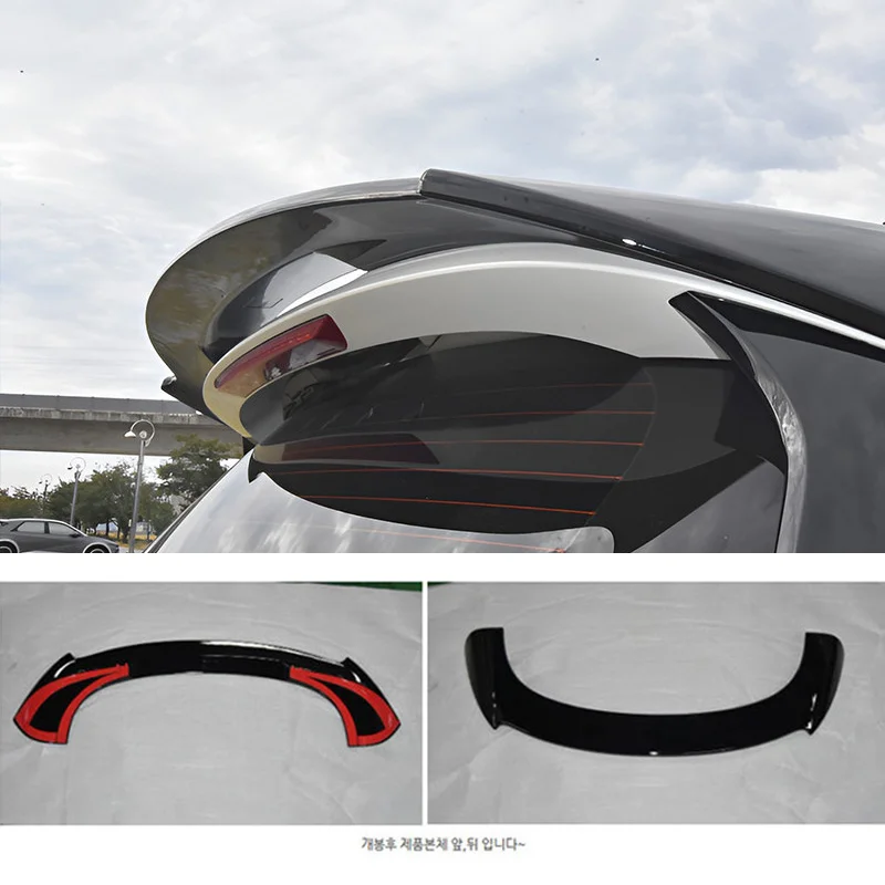 

For Kia Carnival KA4 2021 2022 2023 Rear Roof Trunk Lid Car Spoiler Wing Black White Painted Color Exterior Accessories