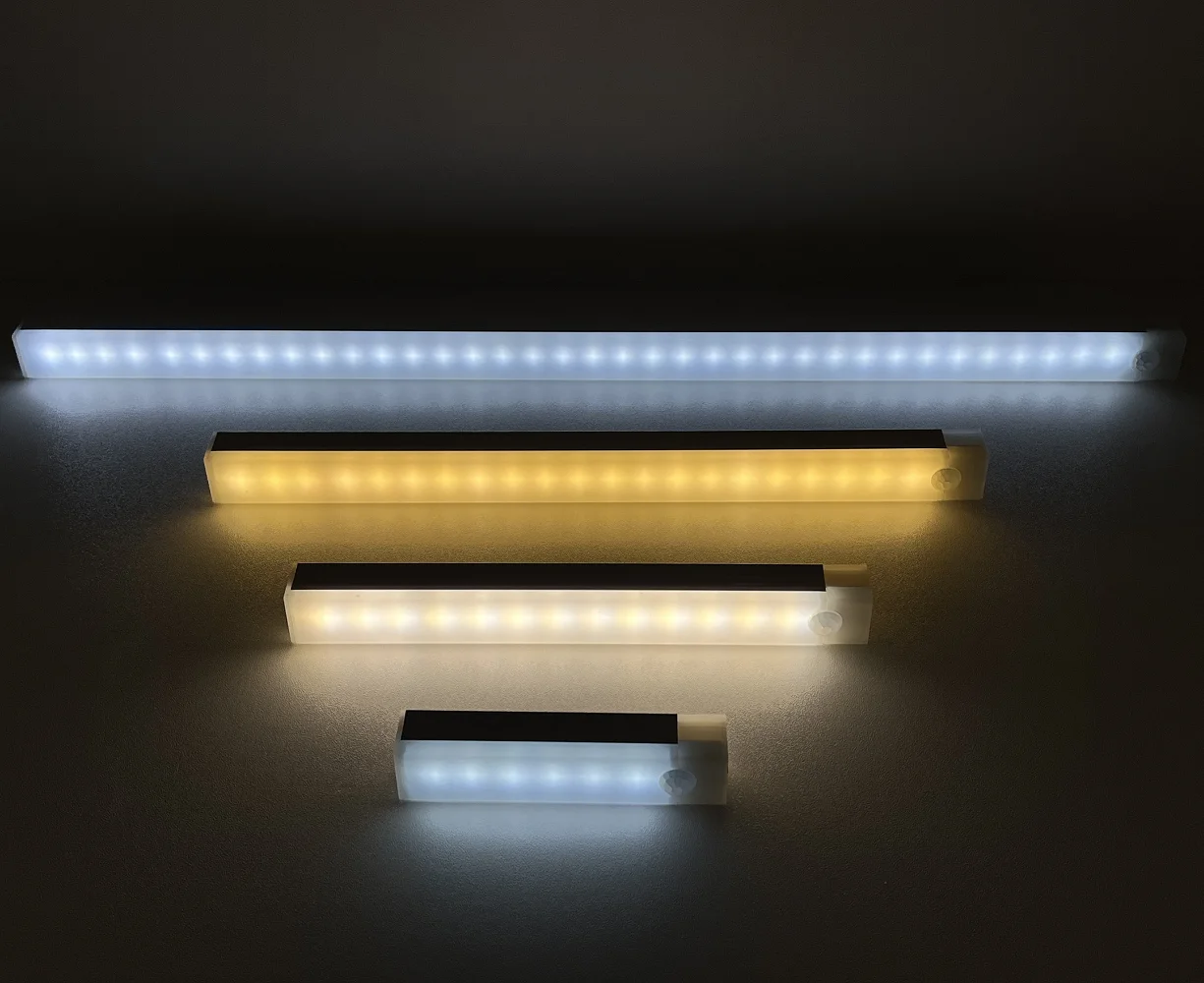 AITHEA Rechargeable Motion Sensor LED Cabinet Light Induction Night Light Portable Bar Lamp for Bedside Wardrobe Closet Aisle