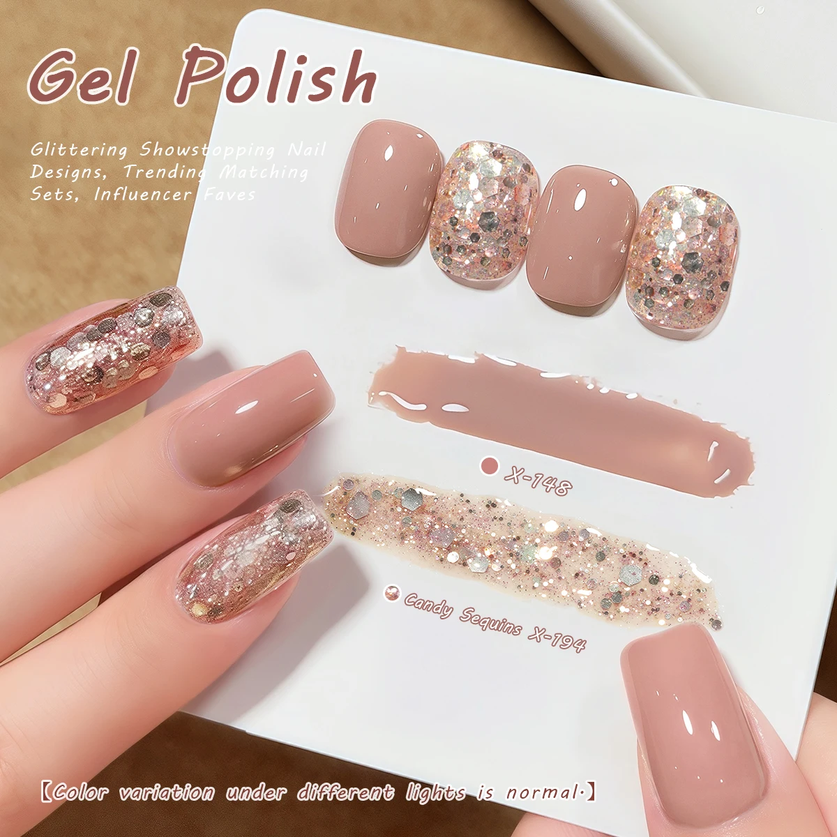 XEIJAYI ليتل الأبيض زجاجة الحلوى الترتر 2 قطعة X148 X194--تجمل الأشعة فوق البنفسجية LED جيل للأظافر Led جيل للأظافر ملصقات الأظافر تصميم الديكور #3