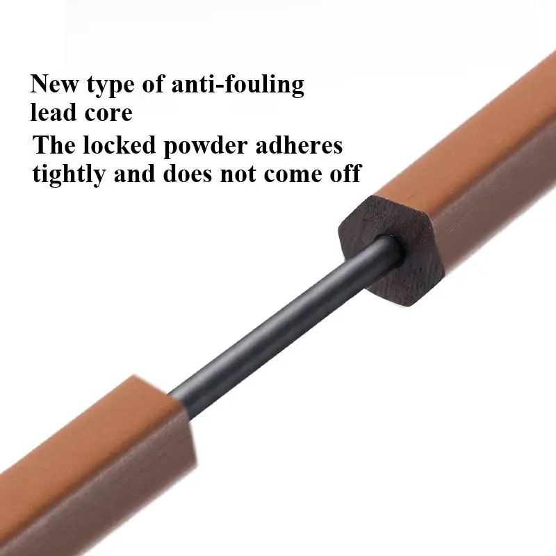 10PCS Box Deli Nusign NS1739-HB Anti-fouling Hand Dirty Proof HB Pencils Hexagonal Lead-Free for School Children & Office Use