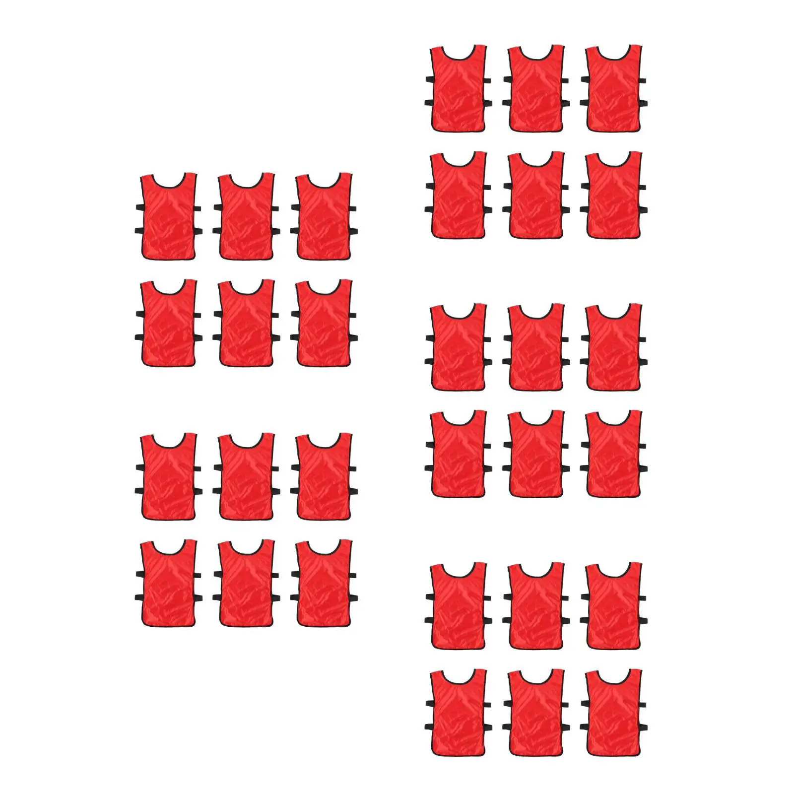 

5pcs Training Vests Soccer Football Practice Equipment for Sports Pinnies Red