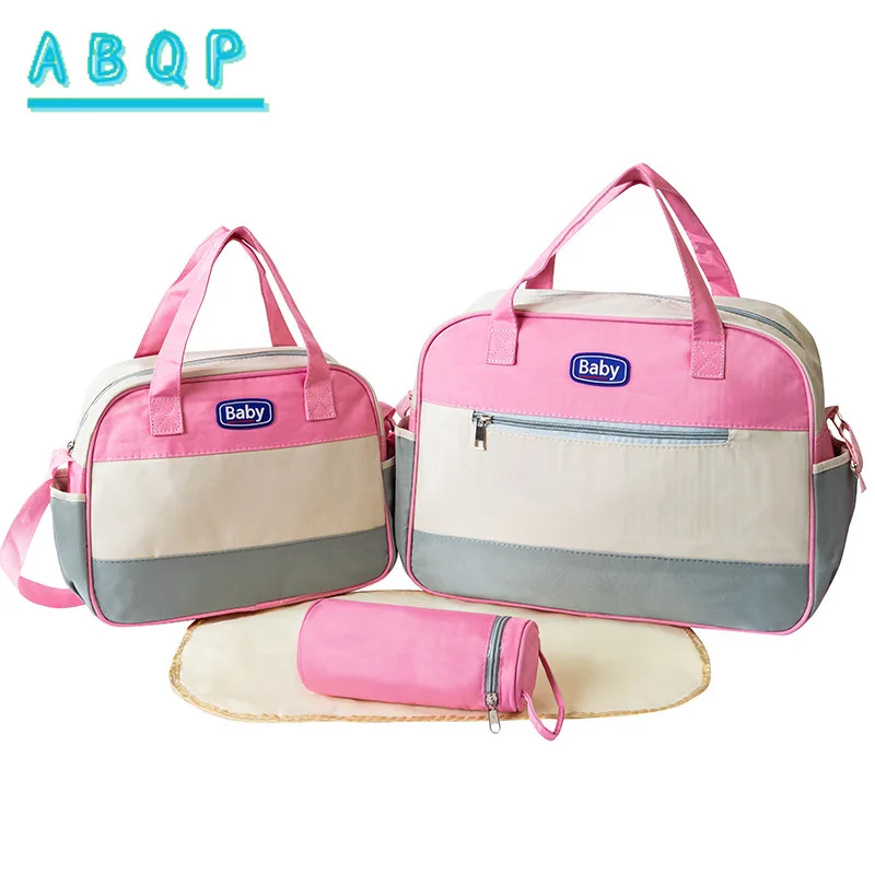 Baby Bag Fashionable 4-piece Set Baby Diaper Bag Multi-function Large Capacity Portable Baby Products Storage Bag High Quality
