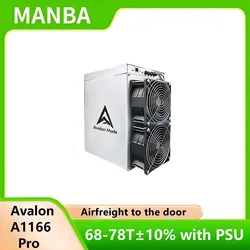 Avalon A1166 Pro ASIC Miner, Máquina de mineração BTC BCH, Avalon Miner, Mineração Canaan, SHA-256, 78T 81T, ± 10%, SHA256