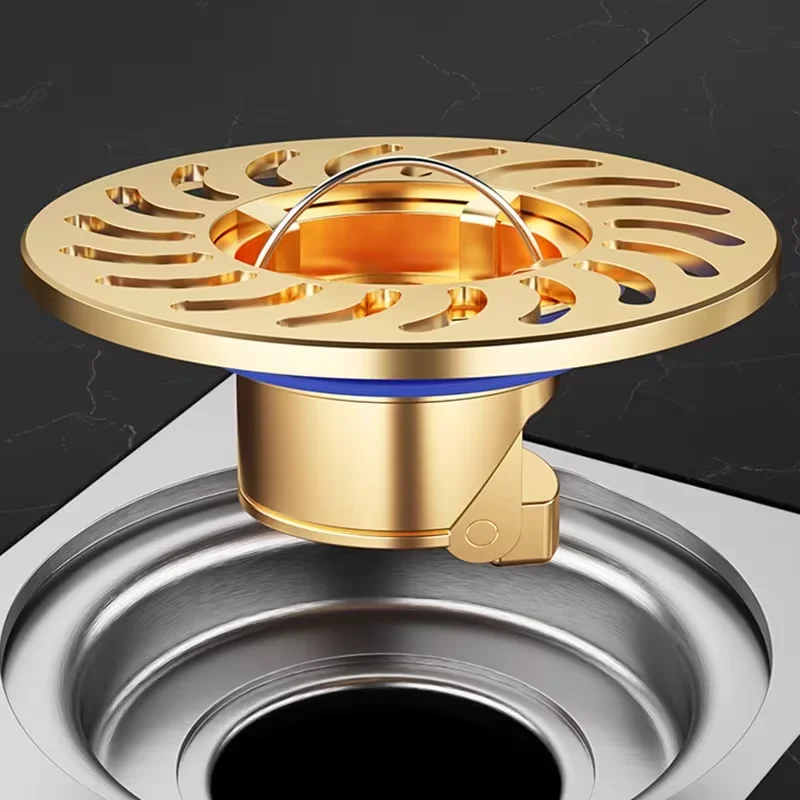 1PC Brass Handheld Handle Drain Core Hair Trap Anti-Clogging Filter Net Basket for Bathroom Toilet