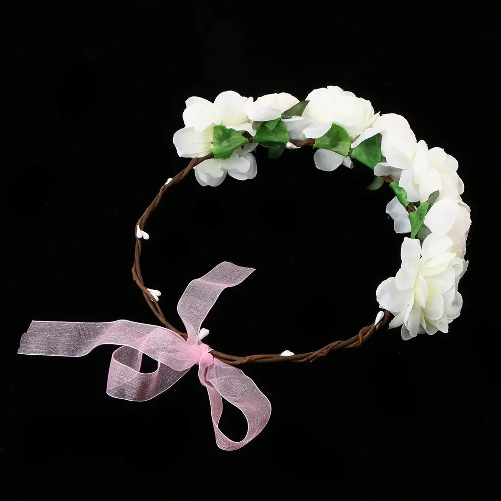 Шелковая цветочная корона ручной работы, цветочная гирлянда, венок, повязка на голову, свадебная вечеринка