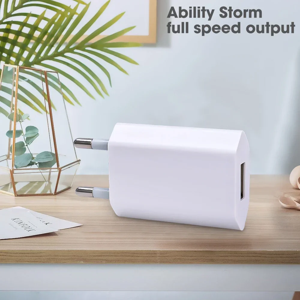 1-5 قطعة العالمي 5 فولت 1A الاتحاد الأوروبي التوصيل USB شاحن الهاتف المحمول آيفون سامسونج Xiaomi Redmi جوجل هواوي الجدار شاحن محول الطاقة #4