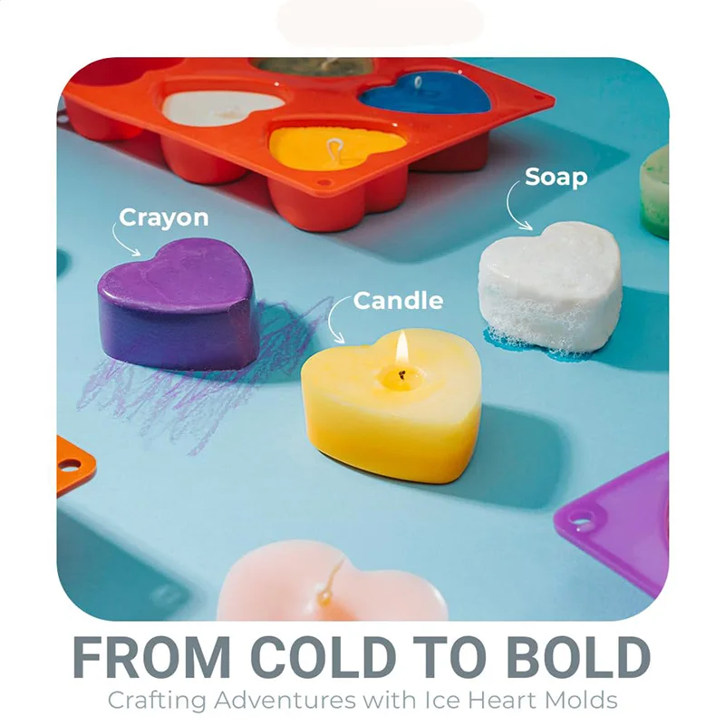 Heart Silicone Molds for Baking - Perfect for Creating Mini Heart-Shaped Cakes, Chocolates, and More - Easy to Use and Clean