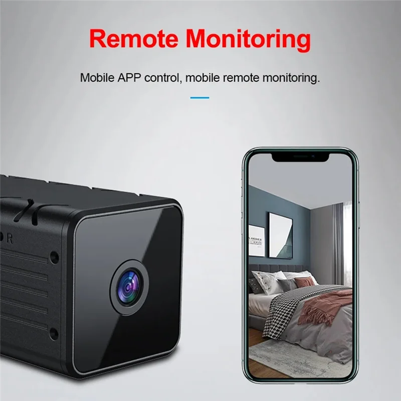 Wireless Remote Monitor Camera Indoor Video Recorder Infrared Night Vision Surveillance Wide Angle-TCE