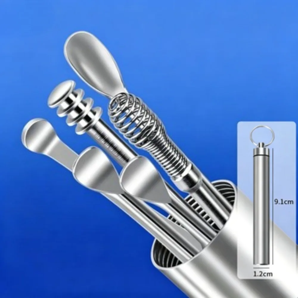 

6Pcs Earwax Cleaning Tool with Spiral Earpick and Ear Curette, Ear Care Tool for Daily Use Effective