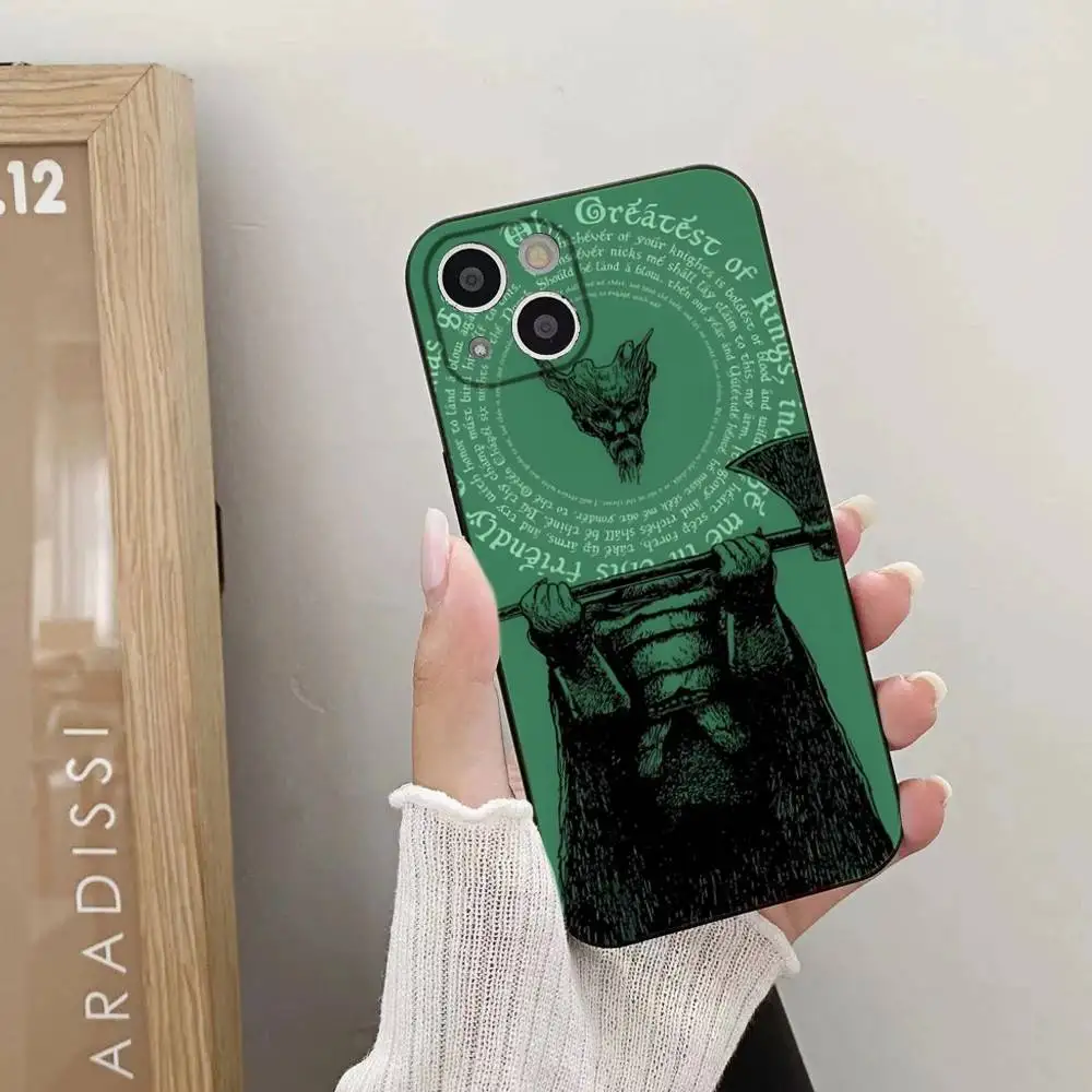 حافظة هاتف Film The G-Green Knight لهاتف iPhone 17,16,15,14,13,12,11 Plus, Pro,Max,Air,XR,XS,X,7,8 SE,Mini Silicone Soft #6