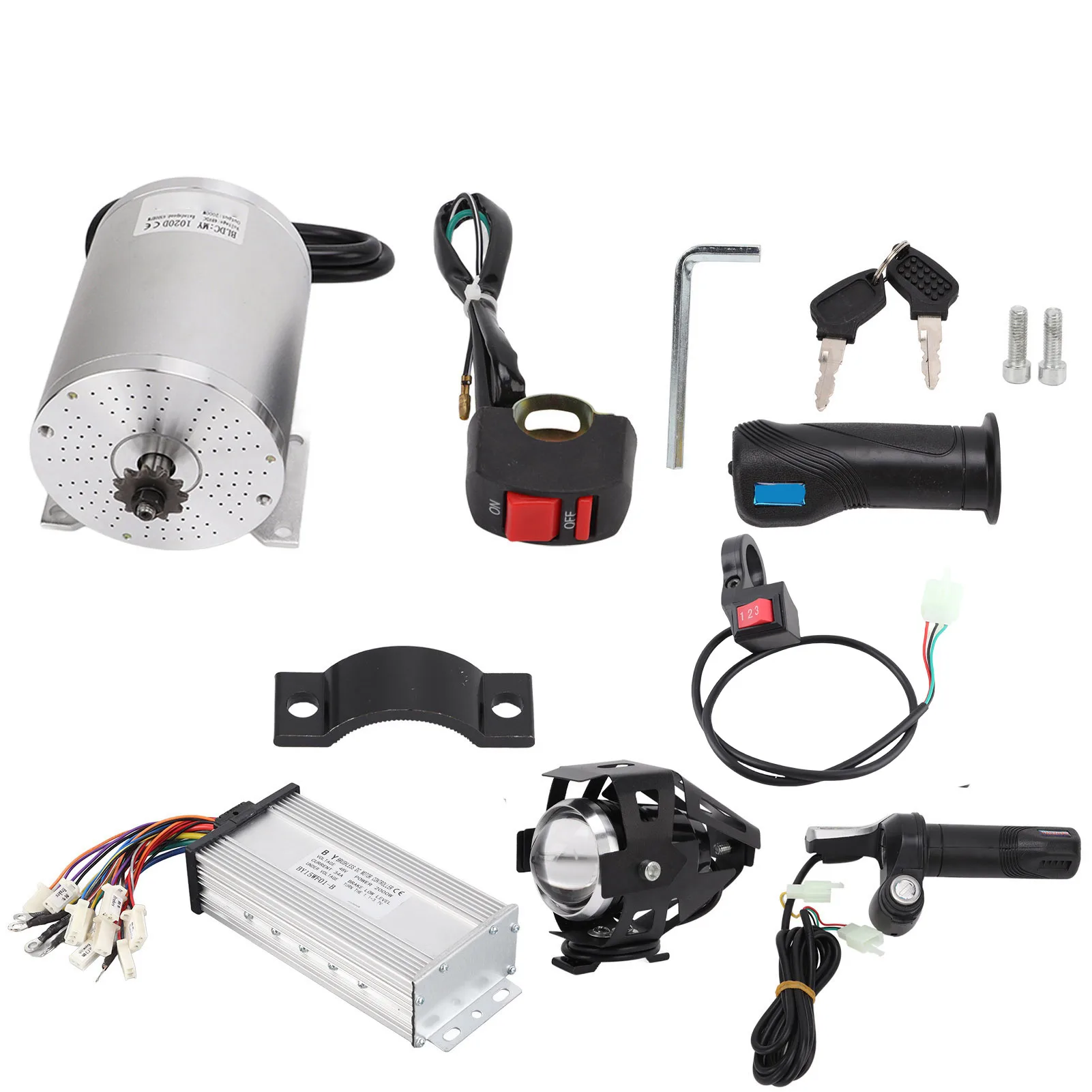 

DC48V 2000W Brushless Motor Controller Kit 4500rpm/Min for DIY Go Kart Electric Scooter Bike Electric Motor Motor Controller Kit