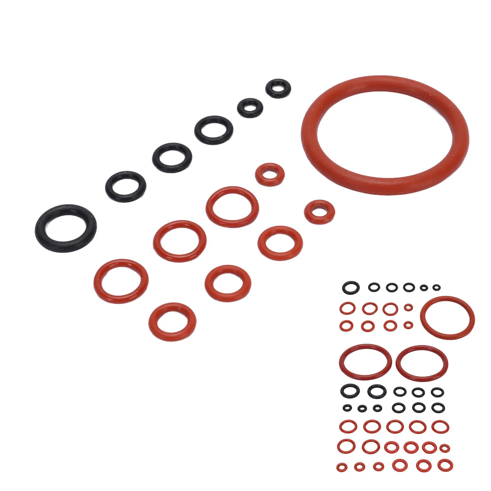 Coffee Machine O Loop Seal Kit Silicone Coffee Machine Large and Small Gaskets for Replacement Black and Red