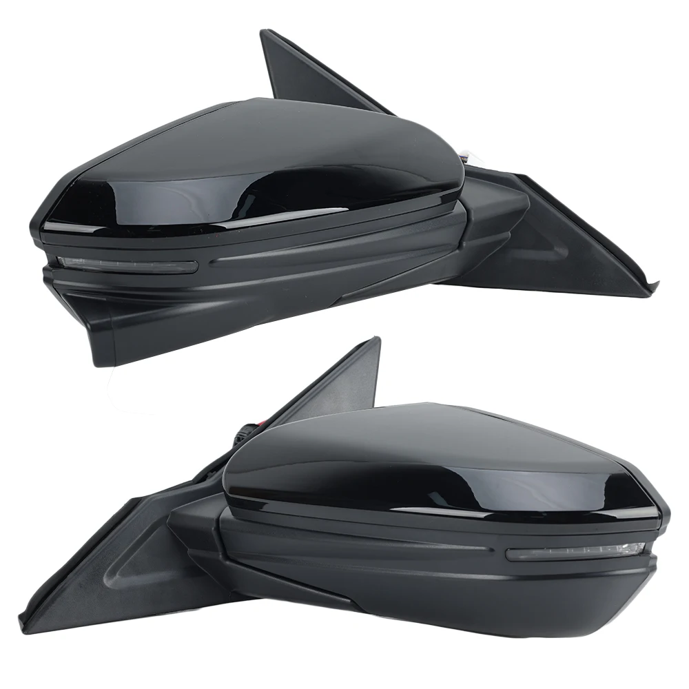 

Черное боковое зеркало заднего вида в сборе для Honda Civic 2016-2021 США, 13 контактов, 7 контактов, ABS, ручная складная камера с подогревом указателя поворота