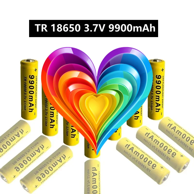 

18650, 3,7 V, 9900 MAH New.Batería de iones de litio GTF 18650 For Original, linterna recargable For para Linterna + cargador