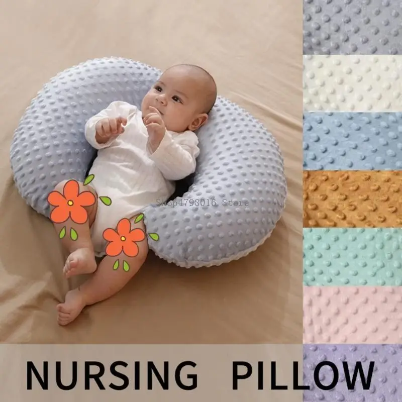  Bay Breast Feeding Pillow Safe & Gentle Fabric Nursing Pad Washable Cover Removable Infant Sleeping Pillow view 5