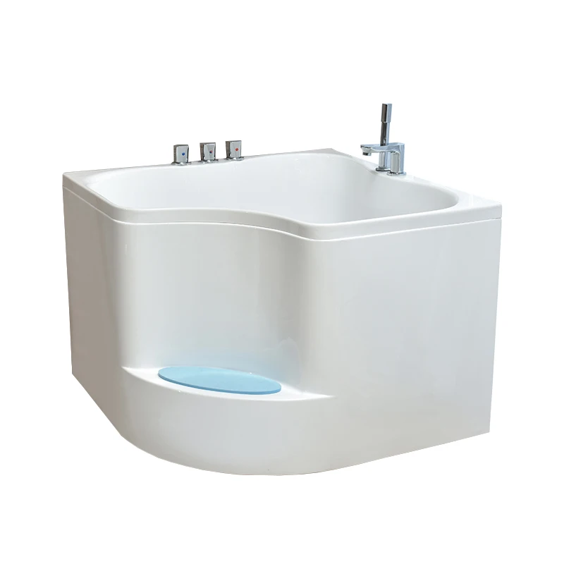 Walk-in Mini Bathtub Triangle Fan Corner Massage Bathtub