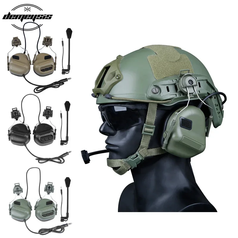 Auriculares tácticos de caza y tiro de alta calidad, casco de caza al aire libre, orejeras, Airsoft, Paintball, CS, juego de guerra