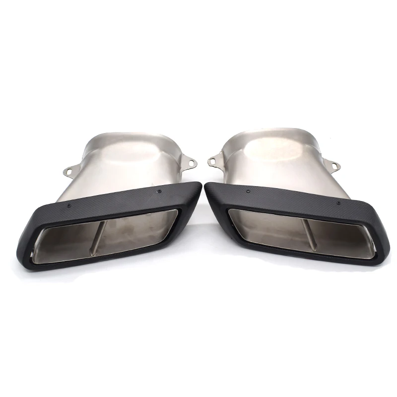 1 pair for Mercedes-Benz C-ClassW205C180C200C260C300 tailpipe modification upgrade C63 four-outlet carbon fiber square tailpipe