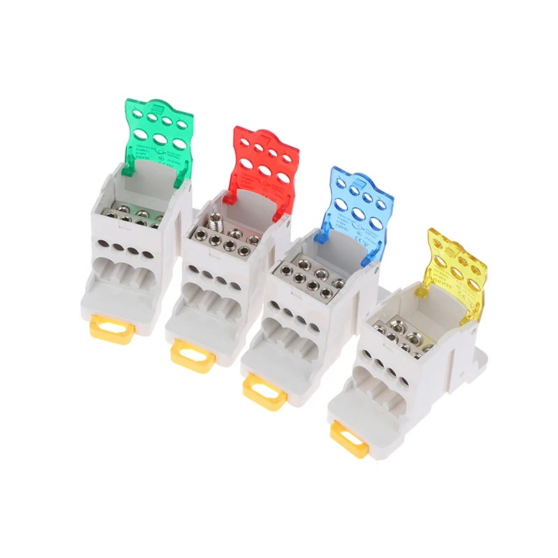 UKK80A Terminal Block Rail distribution Box Universal Electric Wire Connector End Covers End Brackets