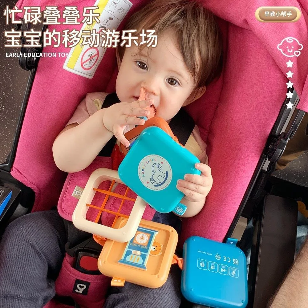 Busy ball, stacked music, puzzle, sensory integration, intelligent cube, six polyhedral early education block board, infant toys