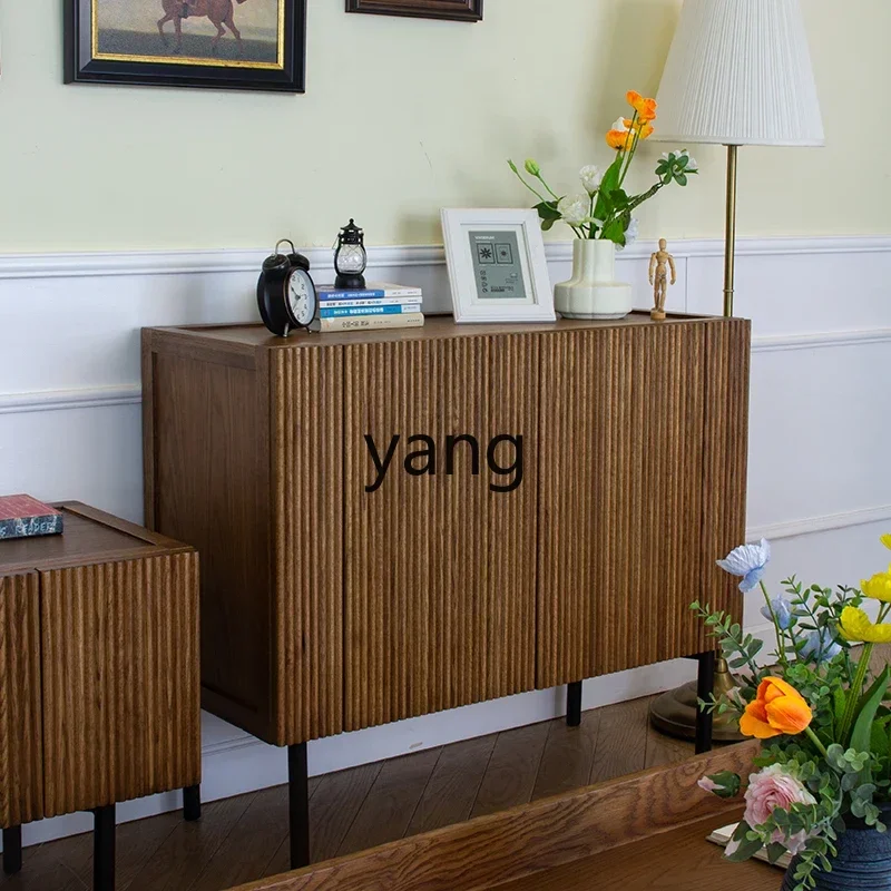 LTT retro light luxury solid wood dining side cabinet, living room side cabinet, household small size tea locker