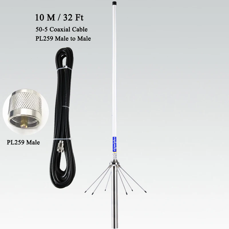 Top UV Dual Band Omni fiberglass Antenna, Outdoor Repeater, Walkie Talkie, Vhf Uhf, HF, Radio, SO239, SL16-K, 144MHz, 435MHz