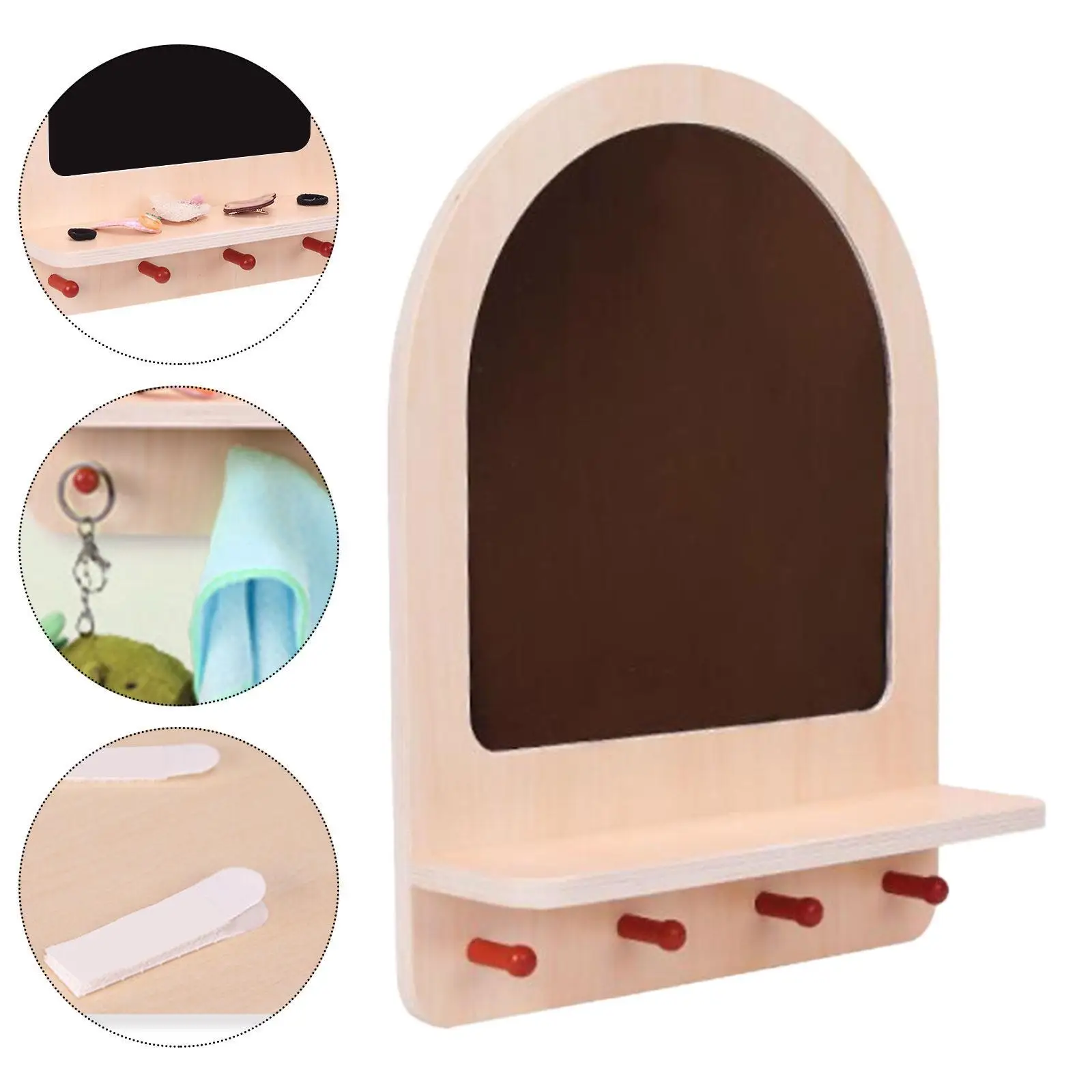 مرآة حائط خشبية من الأكريليك معلقة لمدخل غرفة اللعب في الحمام