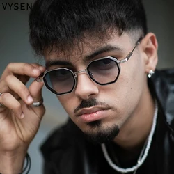 Vintage Small Frame Square Sunglasses Men 2026 Luxury Brand Metal Punk Irregular Glasses For Male Trendy Polygon Outdoor Eyewear