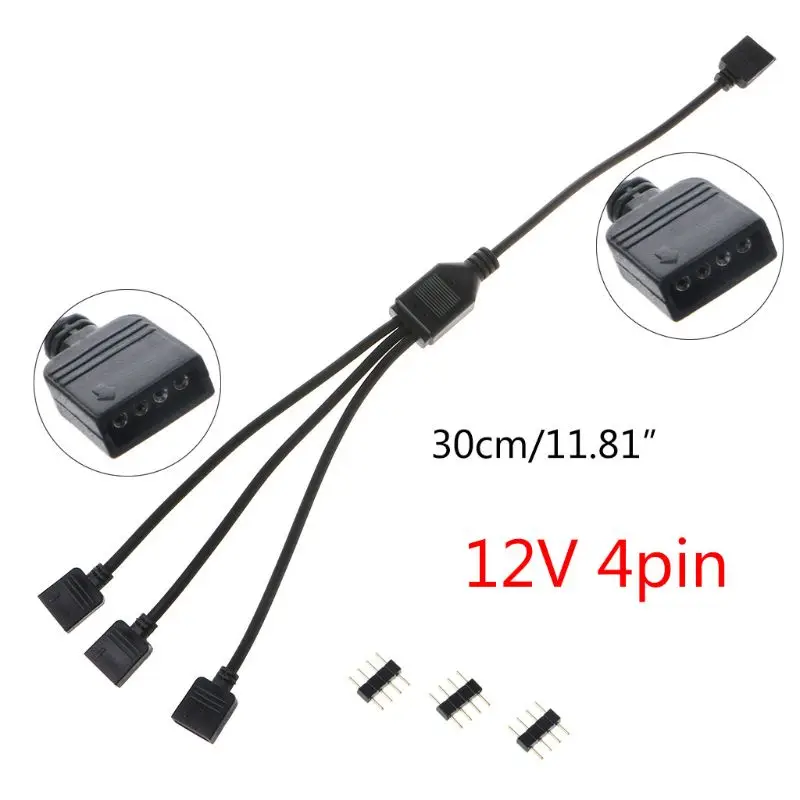 extensão J6PA RGB 12V 4Pin Radiadores RGB Ventiladores Conector Hub