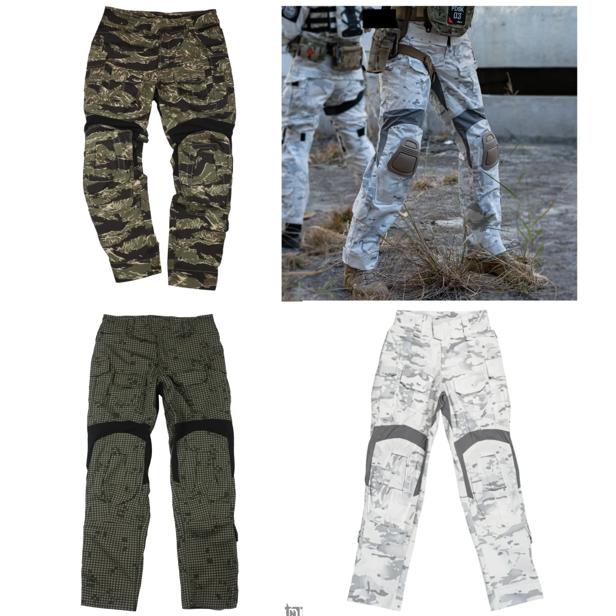 Camouflage G3 Multifunctional Tactical Airsoft Hunting Pants +kneepad For Training Men's Outdoor Work Pants