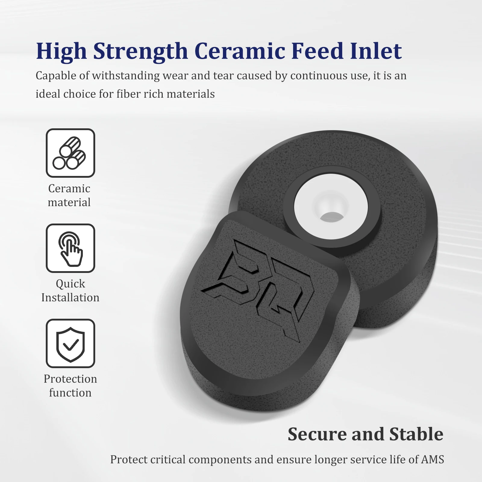 4 pezzi Panda AMS Guard anello di ingresso in ceramica protezione parti di alimentatore a filamento durevoli ad alta durezza per stampanti 3D Bambu Lab P1/X1