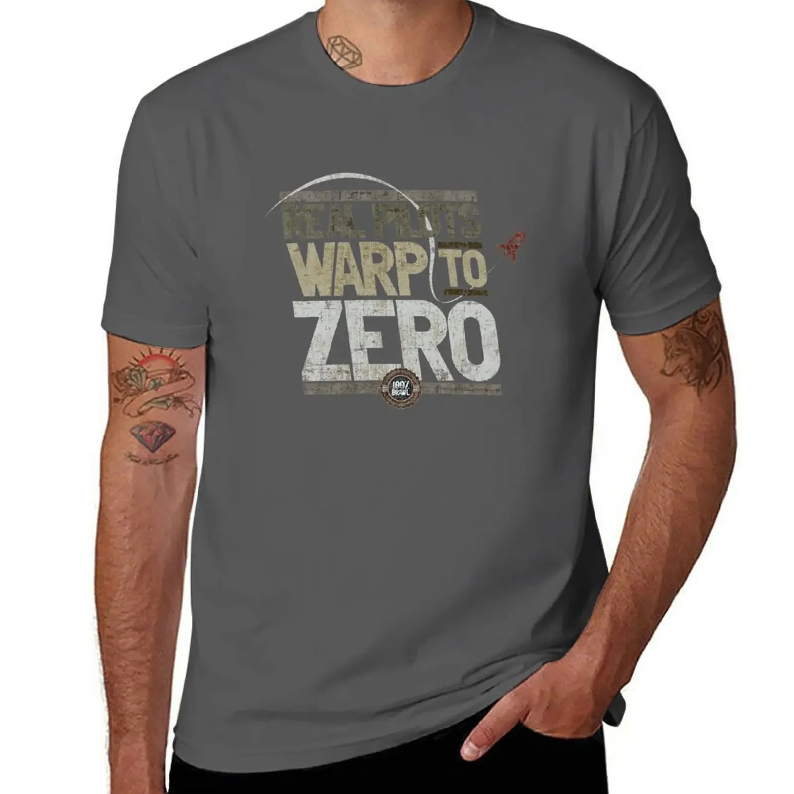 T-shirt Real Pilots Warp to Zero magliette ad asciugatura rapida magliette grafiche t-shirt con stampa animalier per uomo cotone