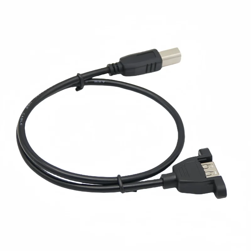 Kabel Ekstensi USB 2.0 Tipe A Female ke Printer USB-B Tipe Male dengan Lubang Sekrup Tetap