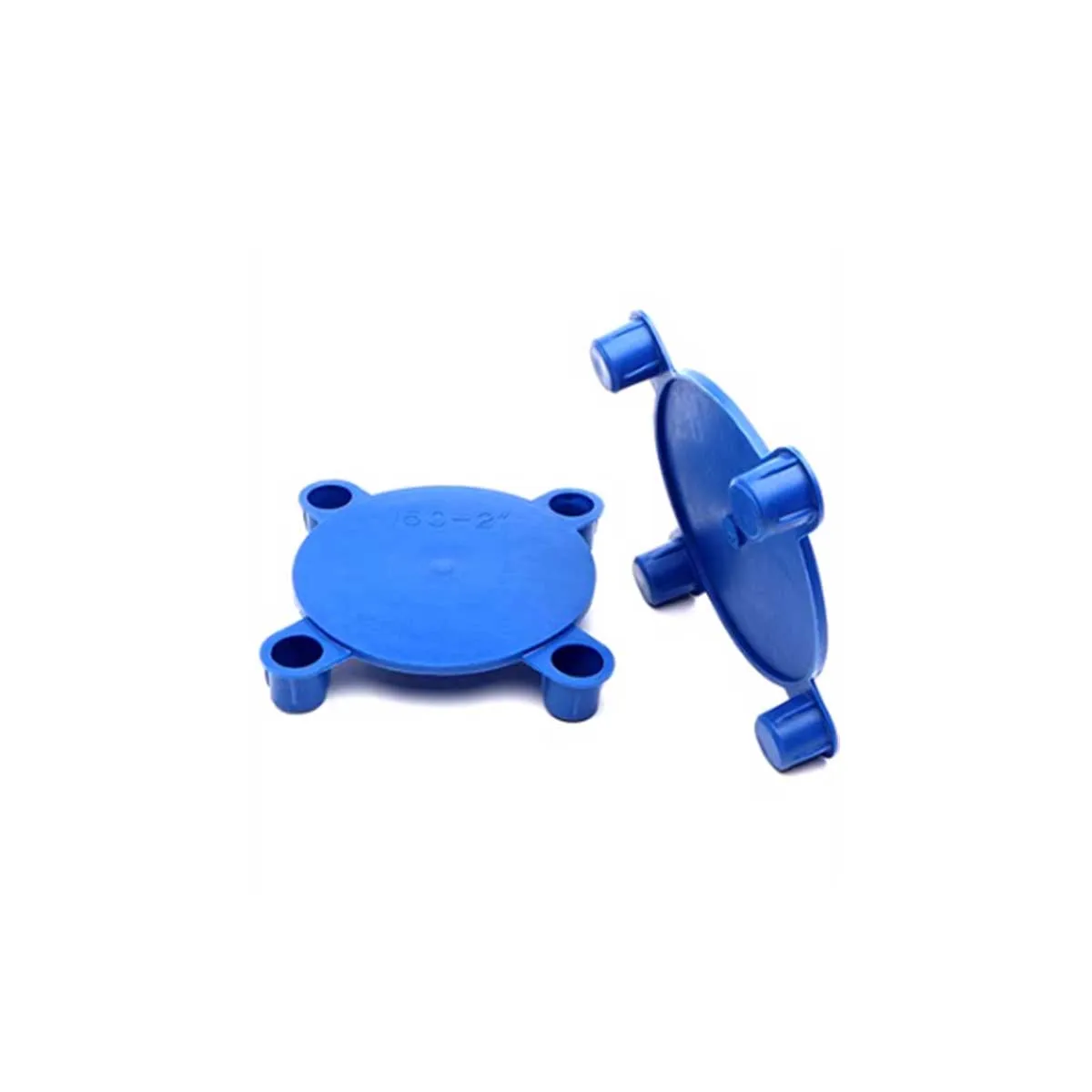 Blue Plastic Plug With Four Eye Flange Cover/Flat Dust Plug With Four Foot Flange Cover Cap