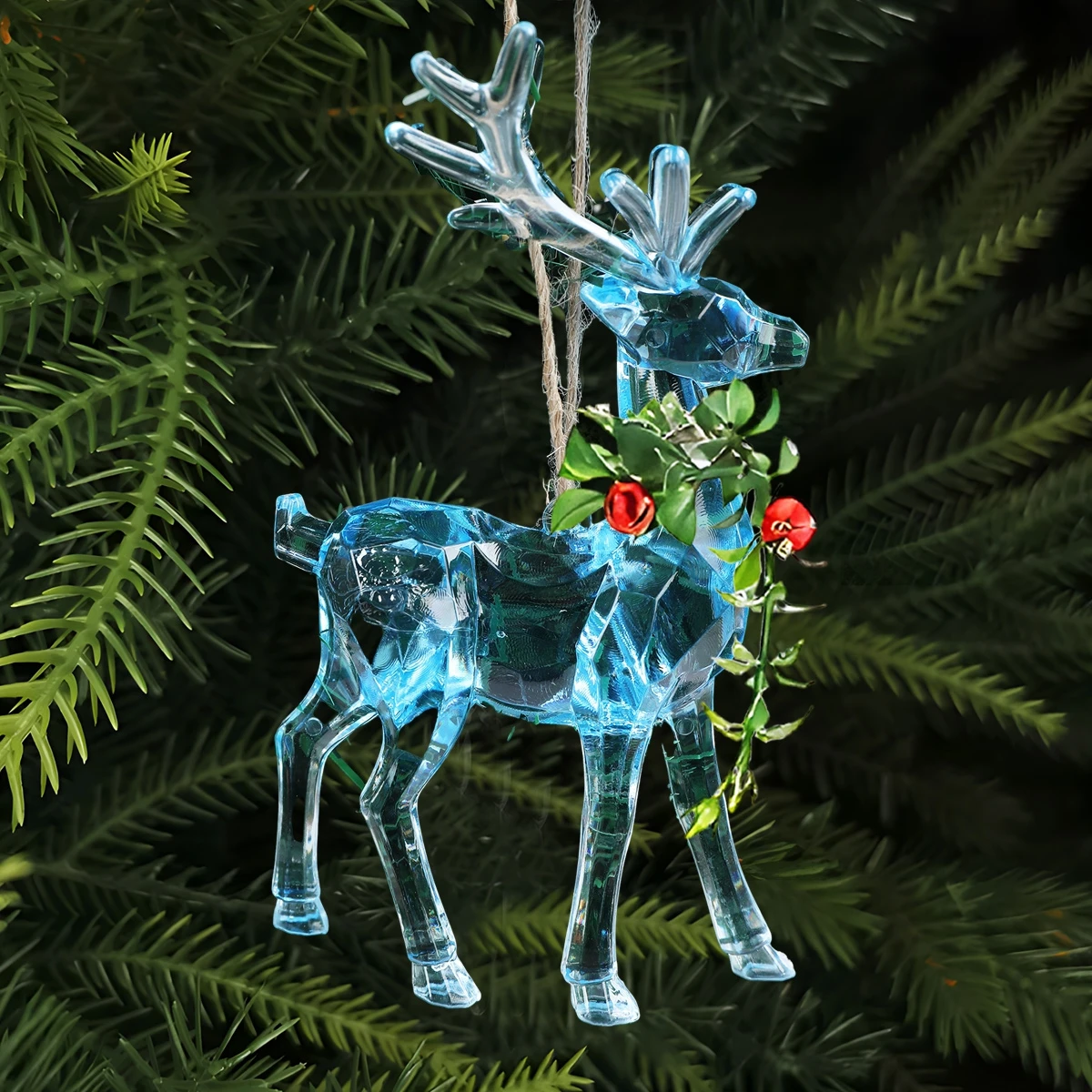 Christmas Acrylic Deer Ornaments Merry Christmas Decorations Fot Home 2024 Xmas  Navidad Kerst Natal Happy New Year Gift 2025