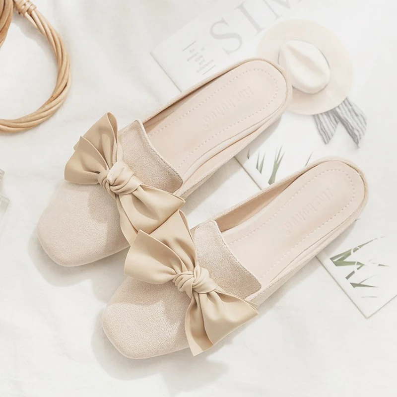 Summer 2024The New Luxury Woman Mules Women Slippers Fashion Wear Outside Shoes for Women Casual Flat Luxury Women Shoes