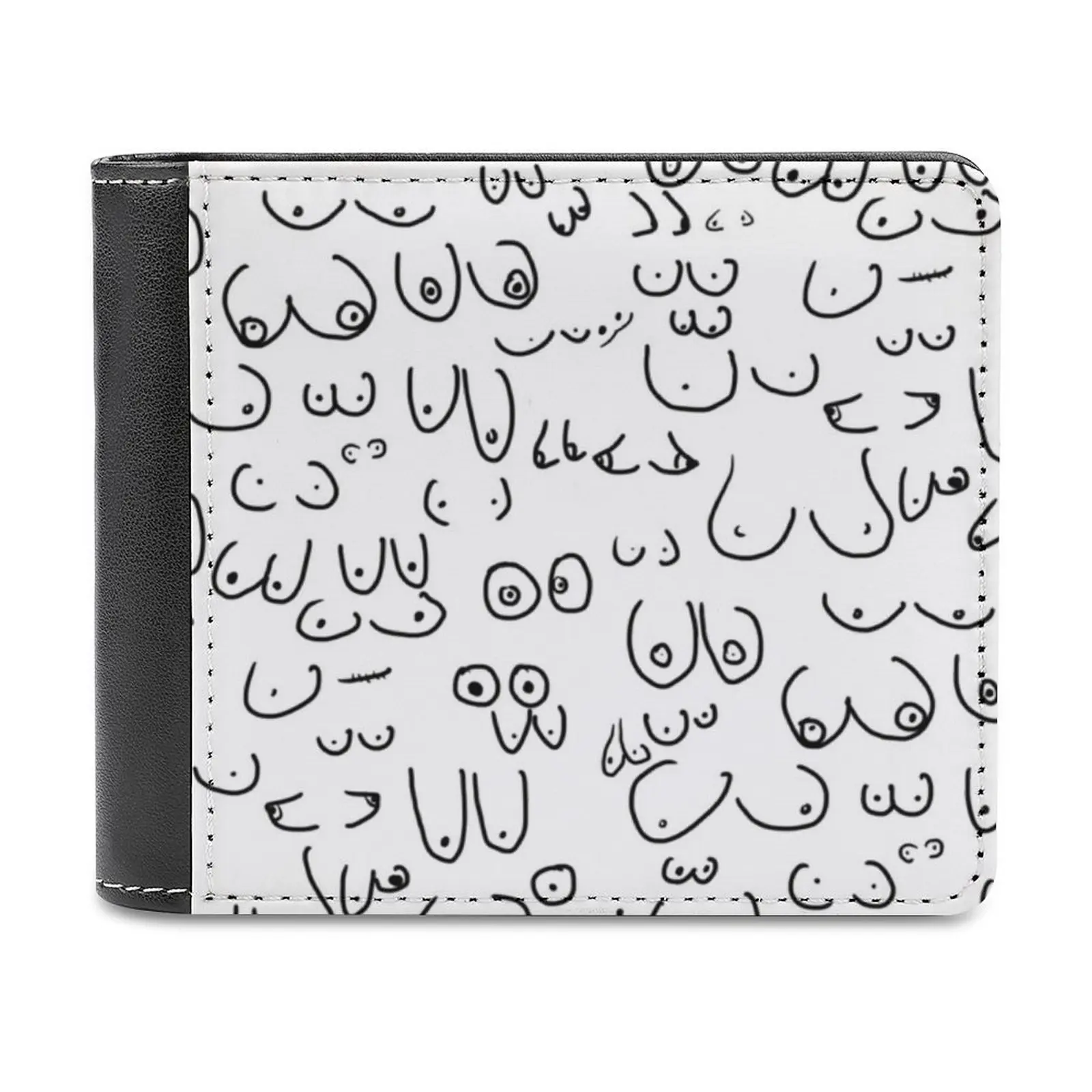 Different Sorts Of Boobs Pattern Men's Wallet Leisure Travel Lightweight Portable Wallets Short Style Male Purse Boobs
