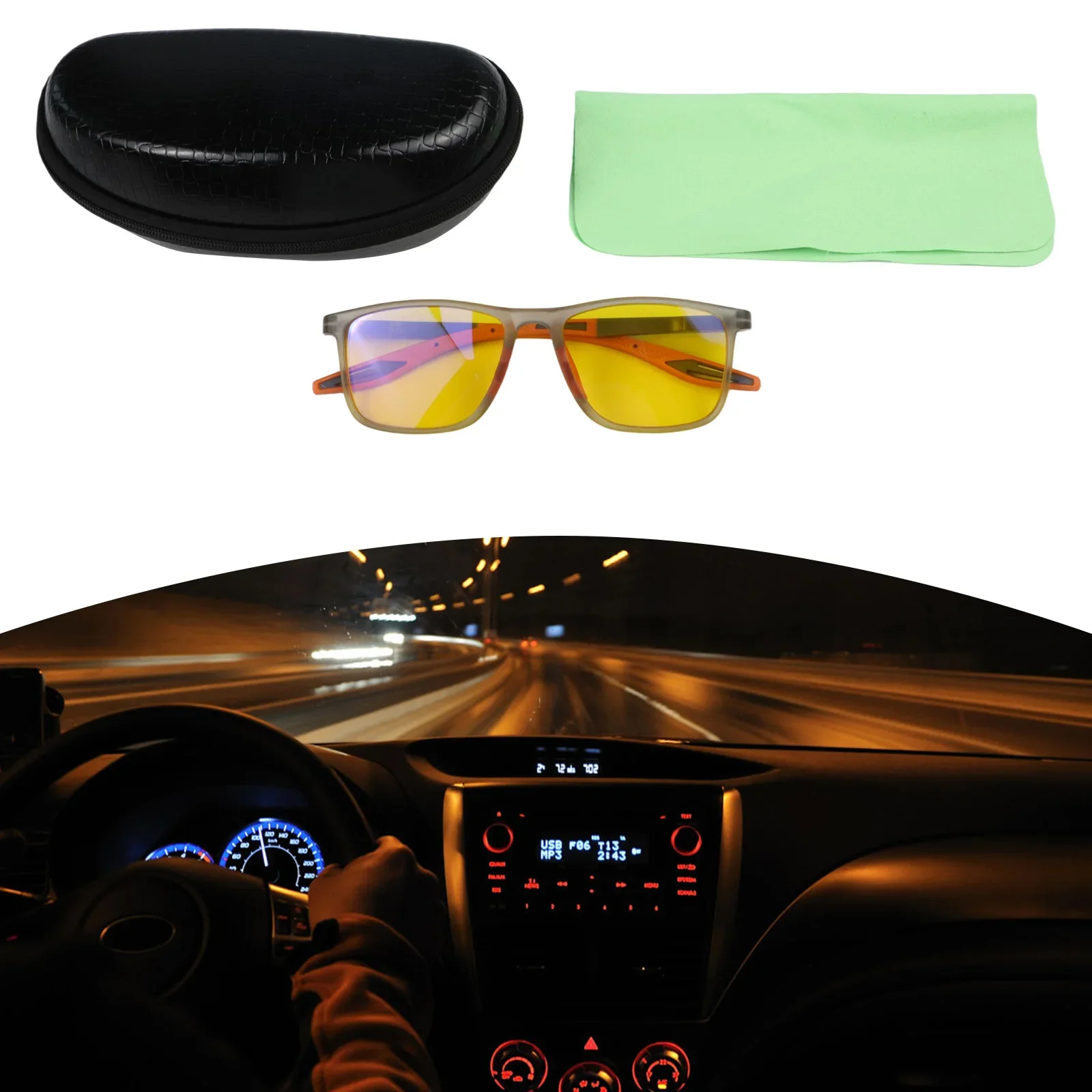 Driving For Night For Vision Anti-blue Light Glasses Light Glasses Optimal Glare Reduction Enhanced Visibility In Low Light 14*4