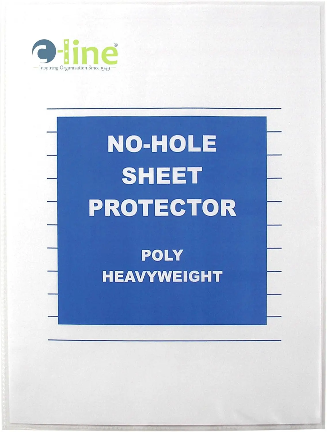 

Top Loading Heavyweight Poly No-Hole Sheet Protectors, 8.5 x 11 Inches, 25 Pack