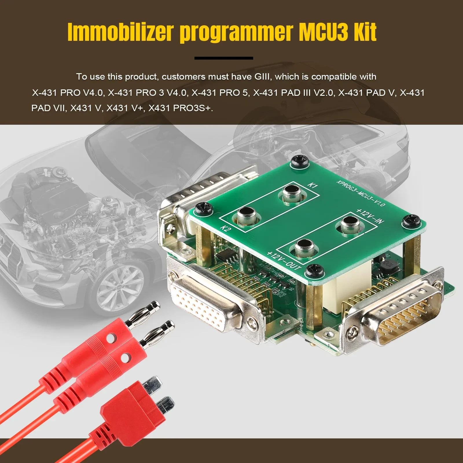 Adaptador MCU3 LAUNCH X-431 para X-PROG3 GIII: Programador Inmovilizador Mercedes Llaves Perdidas Lectura ECU/TCU IMMO Elite view 4
