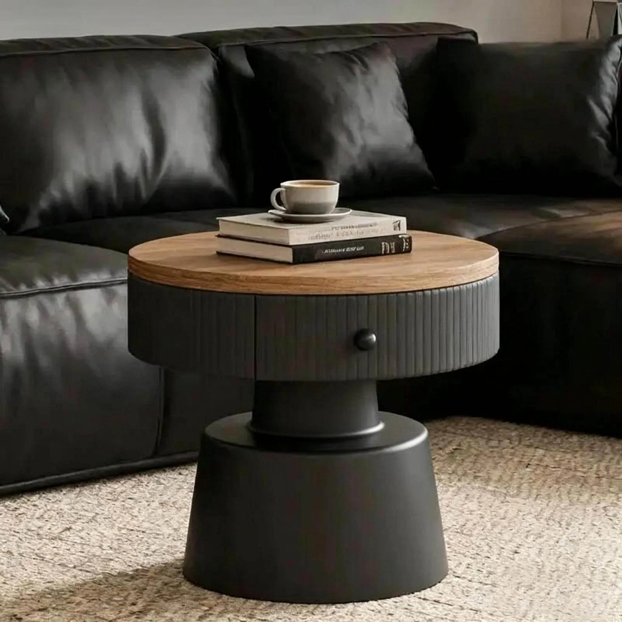 Vintage-style Wooden Coffee Tables for Apartment Small Foldable All-in-one Side Tables Luxury Simple Modern Table for Sofa Side
