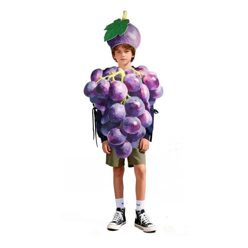 Halloween Adult Fun Fruit Grape Family Role Play Enfant Carnival Costume Set Couples Party Purim Stage Performance Outfit 2026 view 4
