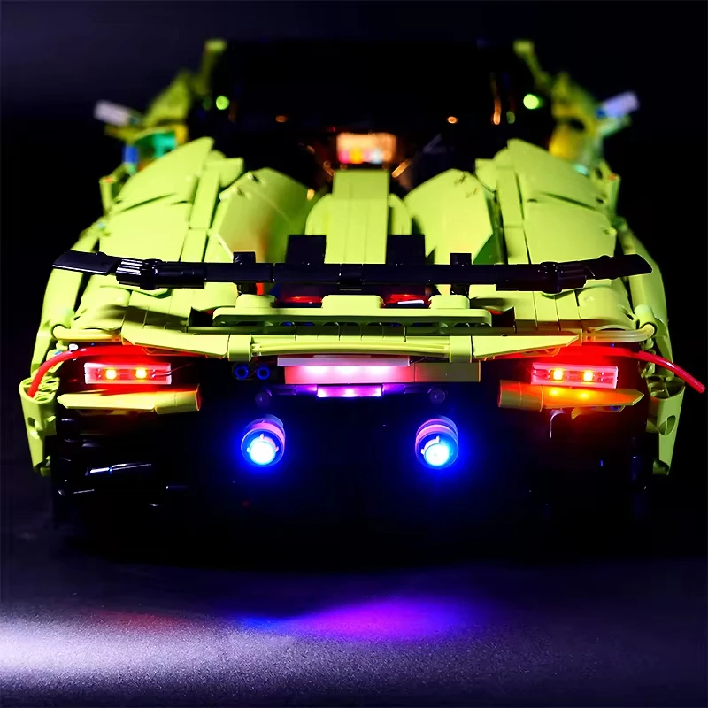 Zestaw oświetlenia LED RC do technicznego samochodu sportowego LEGO T5003 (tylko światło LED, bez modelu bloku)