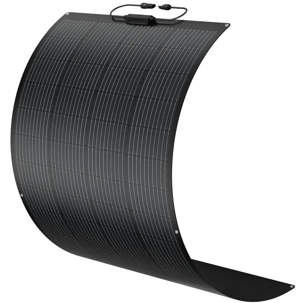 200W Flexible Solar Panel RV Camping Marine Boat Curve Lightweight Bendable Max 270° ETFE Cover 10BB Mono Cell Insulation Easy