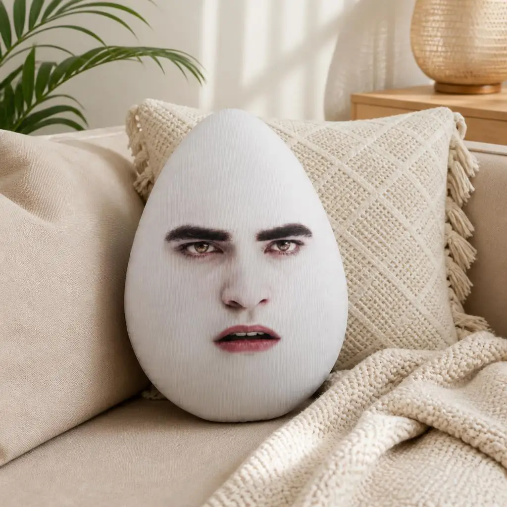 Eggward Shaped Edward Cullen Shaped Pillow Cushion Irregular Stuffed Throw Pillows for Sofa Home Decoration Gift