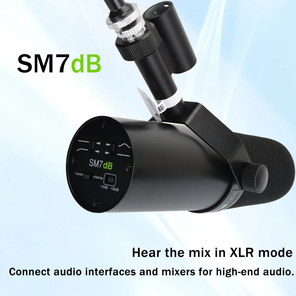 

SM7dB SM7dB 7DB Professional Podcast Microphone Built-in+28dB Preamplifier With Optional Frequency Response Dynamic Microphone